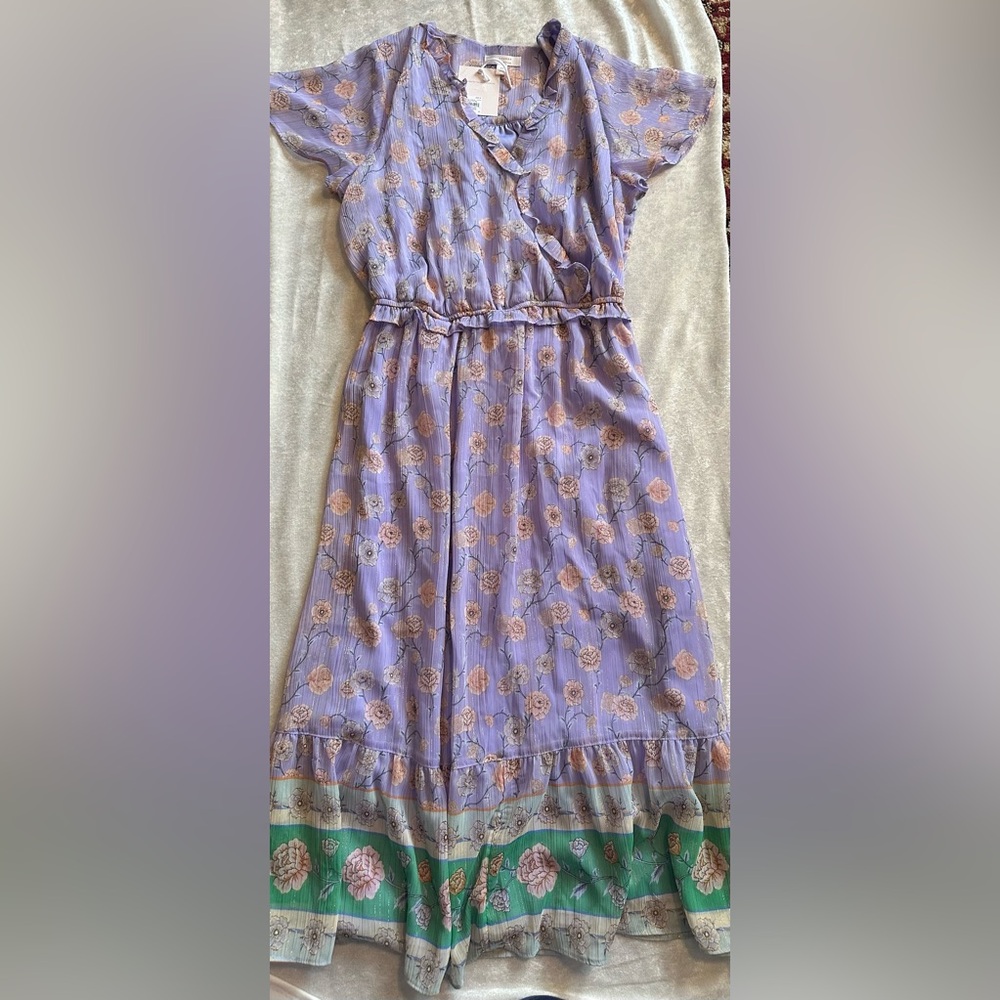 NWT Lauren Conrad Purple floral dress